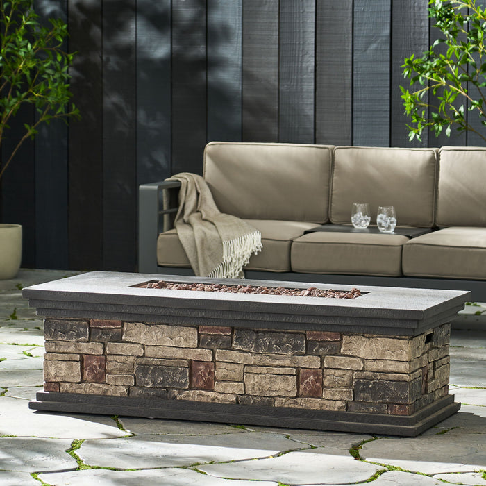 Fire Pit With Lightweight Concrete And Steel Frame