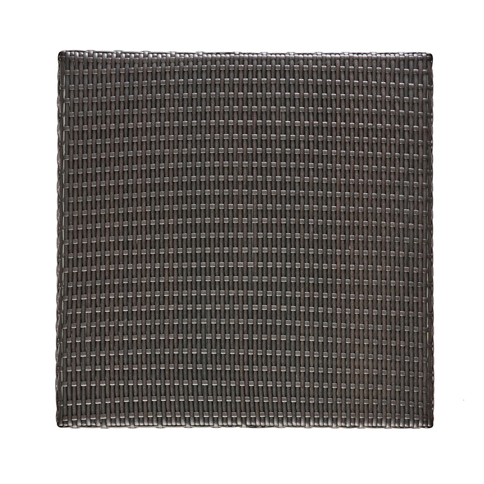 Outdoor Square Rattan Bar Table With Iron Frame - Multi Brown