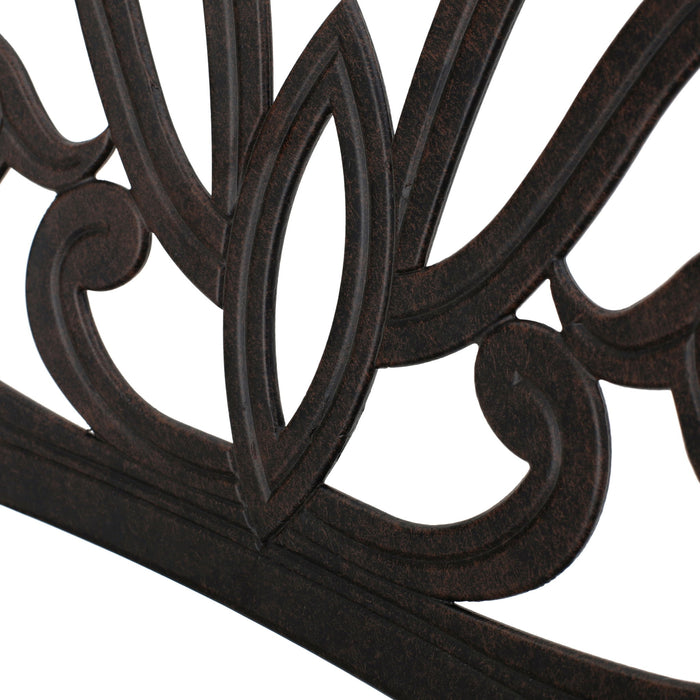 Patio Cast Aluminum Outdoor Dining Chairs (Set of 2) - Bronze