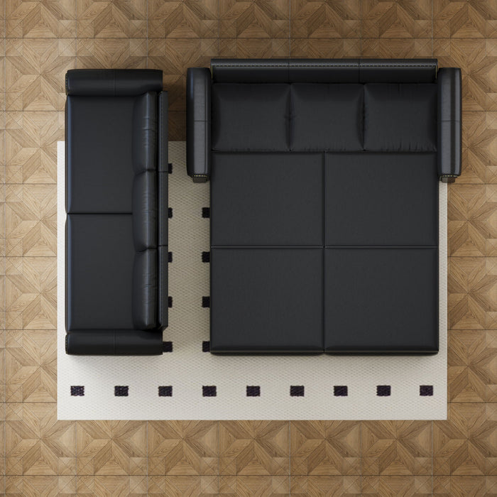 3 In 1 Convertible Sleeper Sofa With Nailhead Trim & Rolled Arm