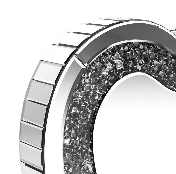 Euston - Heart Shaped Vanity Mirror - Silver