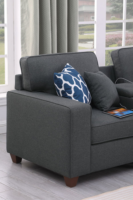 Tina - 8 Piece Upholstered Sectional With Ottoman