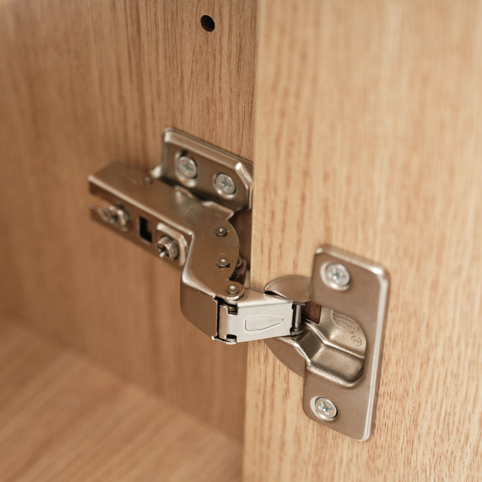 15.75" Bathroom Vanity With Reversible Resin Sink And Cabinet - Wood