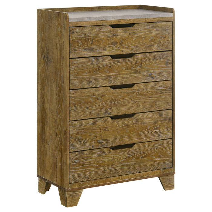 Packard - 5 Drawer Chest - Oak