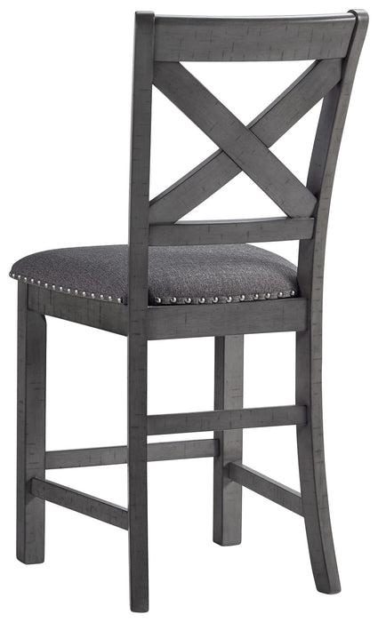 Myshanna - Upholstered Barstool (Set of 2) - Gray
