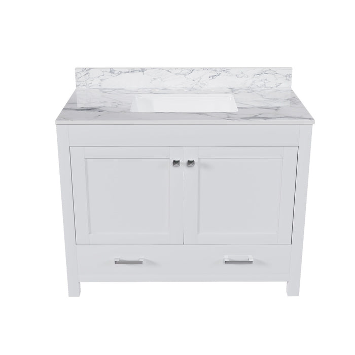 43" Bathroom Vanity Multi Functional Cabinet - White
