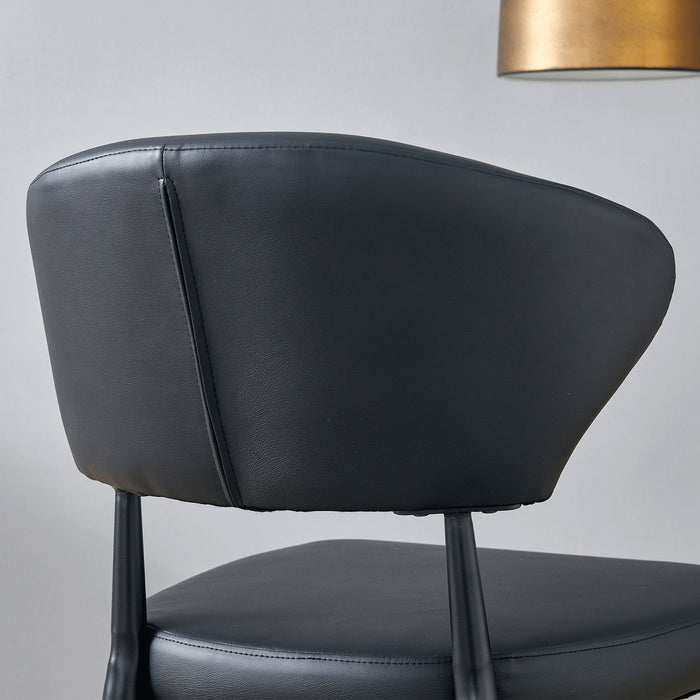 Minimalist Ergonomic Dining Chair With Curved Backres (Set of 4)