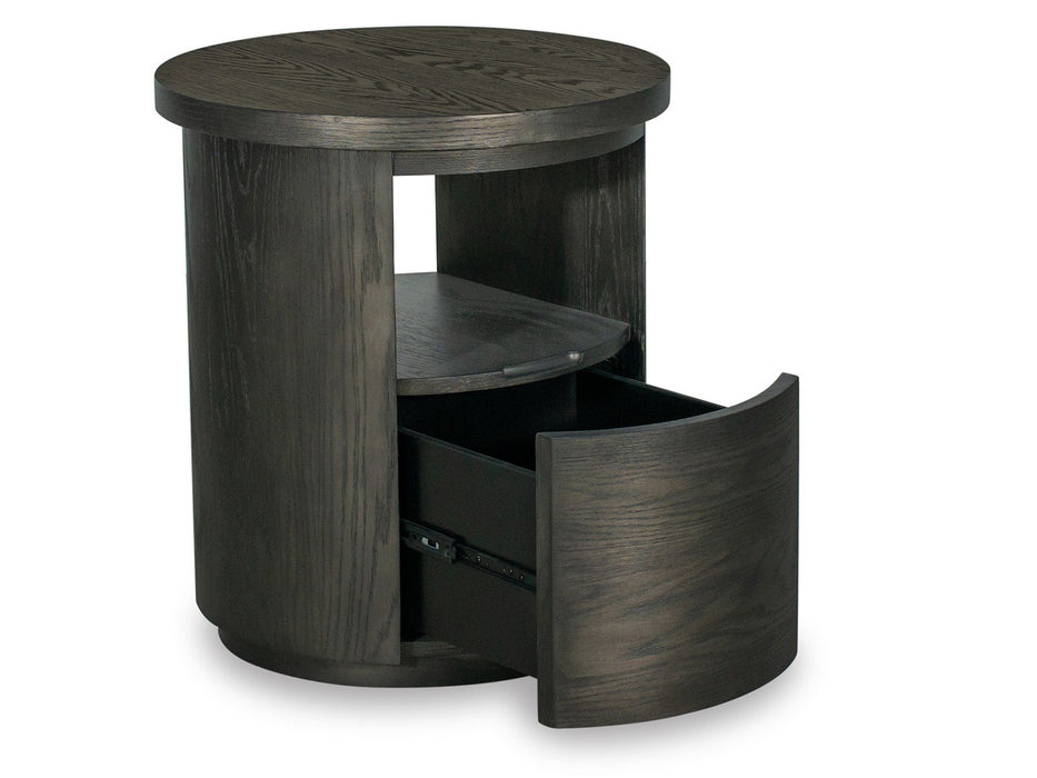Bosley - Round End Table - Coffee Bean