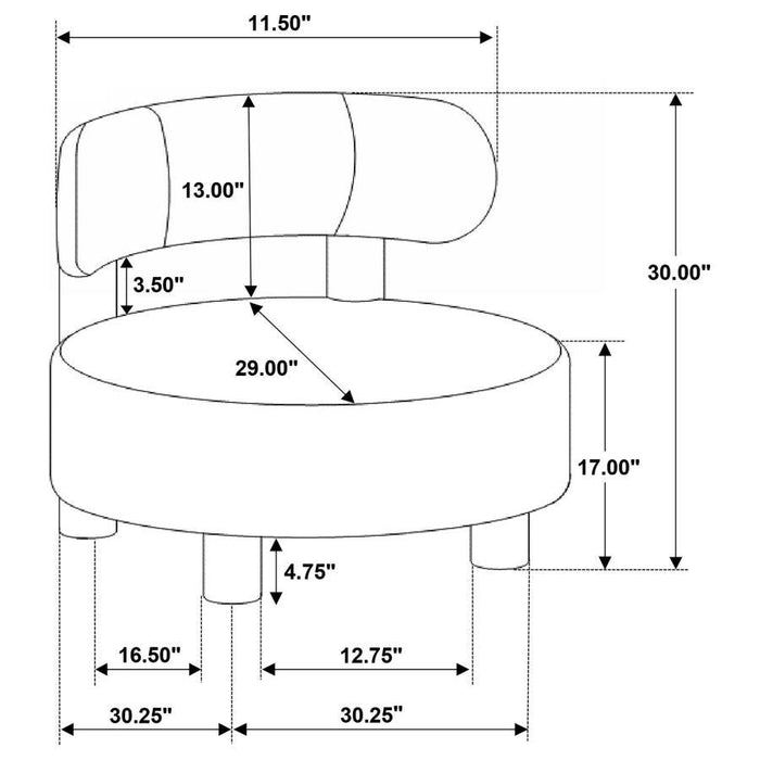 Zonie - Boucle Upholstered Barrel Back Accent Chair