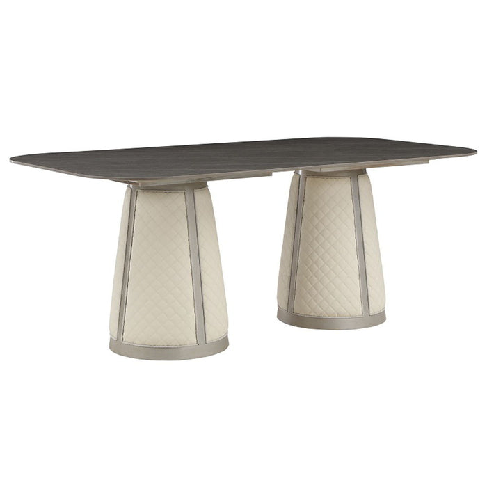 Kasa - Dining Table - Sintered Stone Top & Champagne