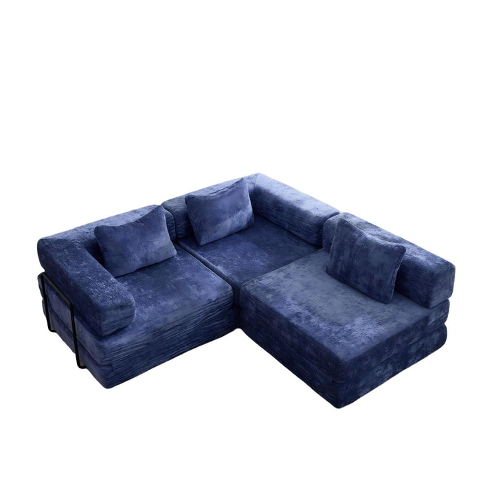 Convertible Floor Sofa Bed, Boneless Modular Sectional Sofa For Living Room