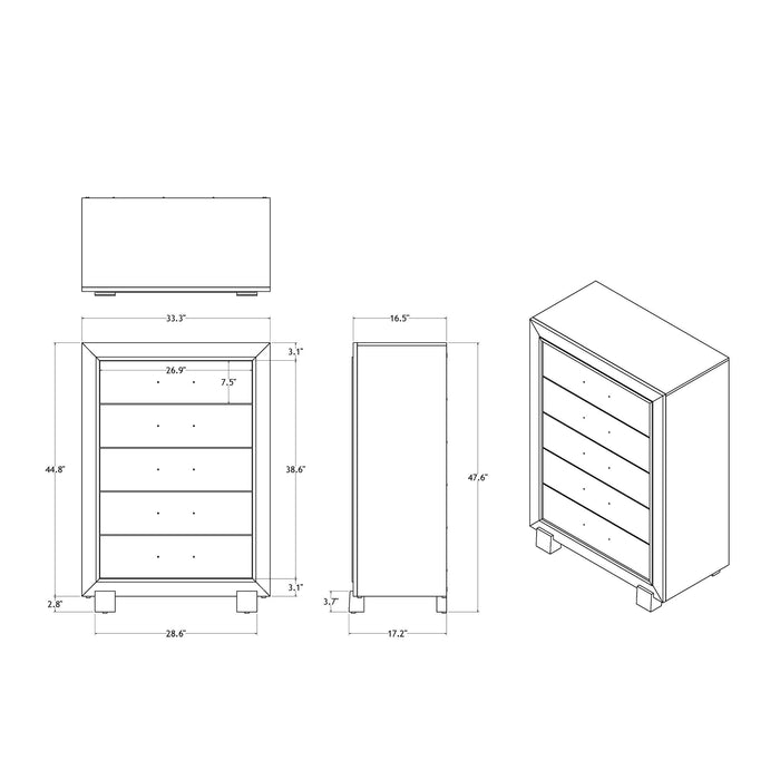 Skye - Marble Chest - White