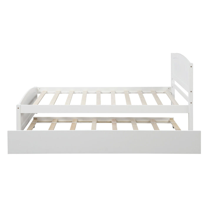 Platform Bed & Headboard, Footboard And Wood Slat Support