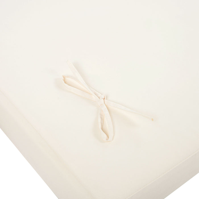 Acacia Wood Lounge Chaise Set With Headrest And Water Resistant Cushions - Beige