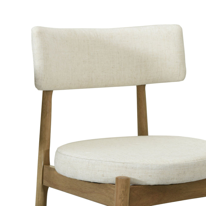 Mid Century Modern Counter Stools, Fabric Upholstered Chairs