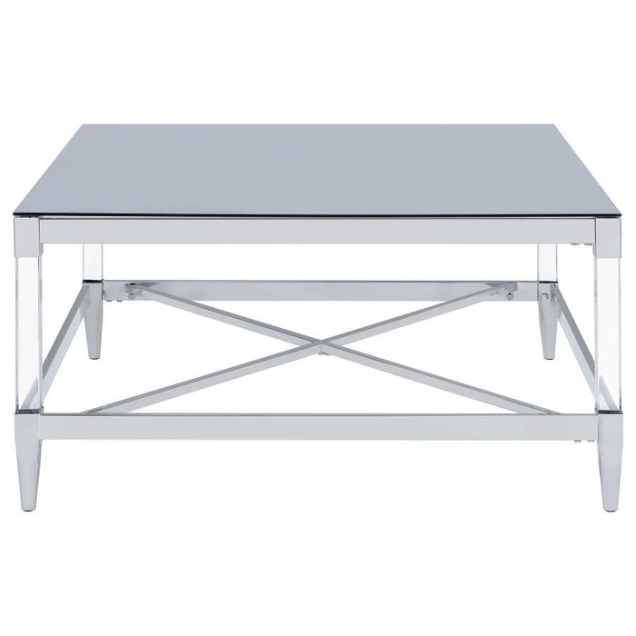 Lindley - Square Tempered Mirror Acrylic Table