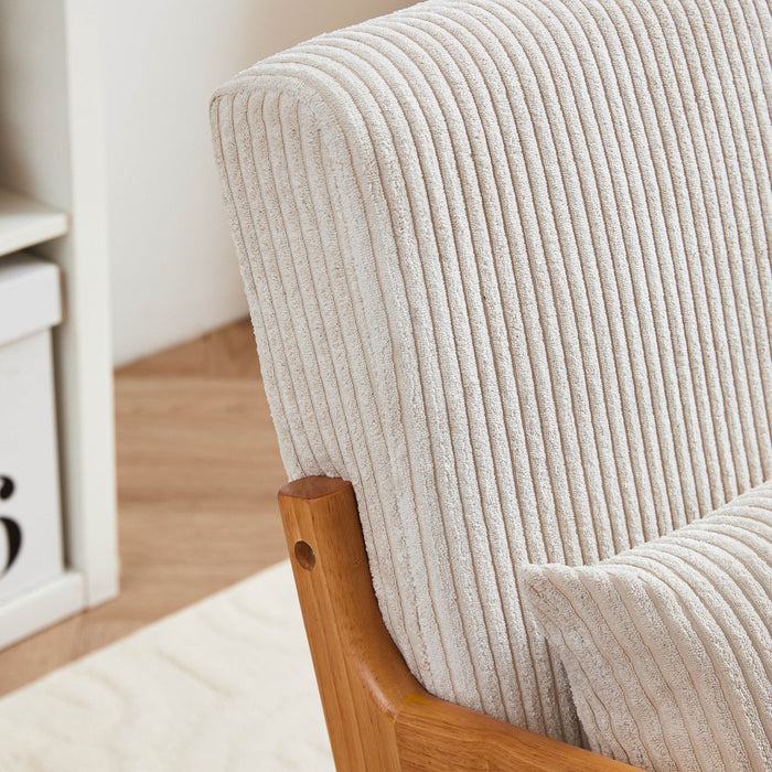 Accent Arm Chair With Pillow Upholstered