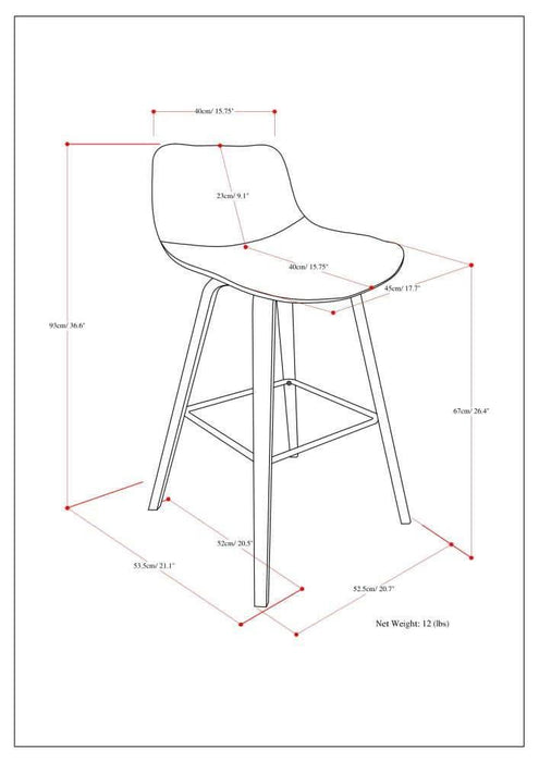 Randolph Bentwood - Upholstered Counter / Bar Height Stool (Set of 2)