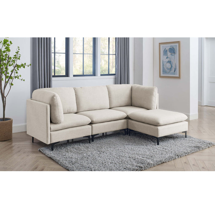 Upholstered Modular Sectional & Tall Legs