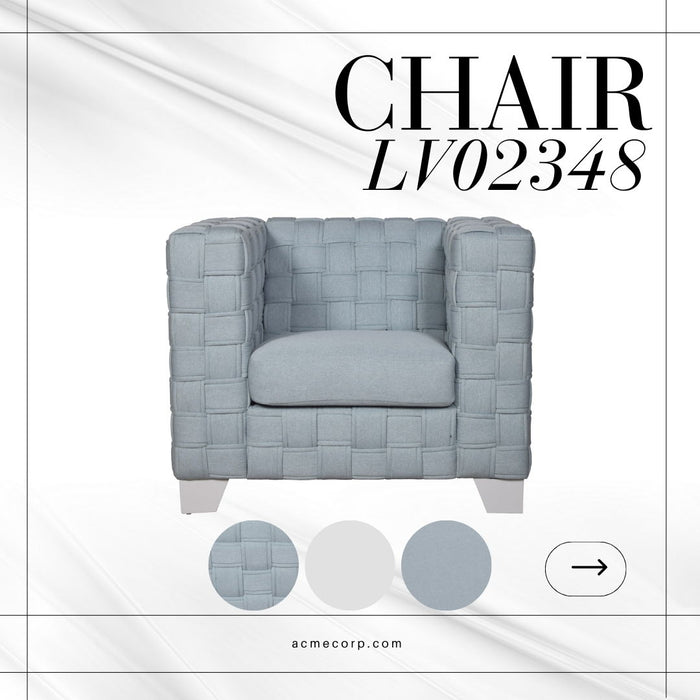 Saree - Chenille Chair - Light Blue