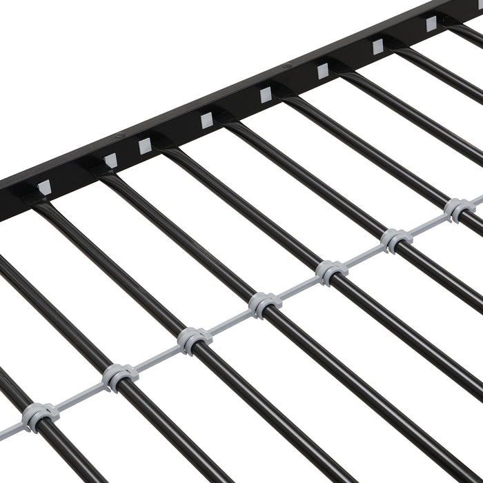 Modern Metal Bunk Bed With Dual Side Ladder And Metal Desig