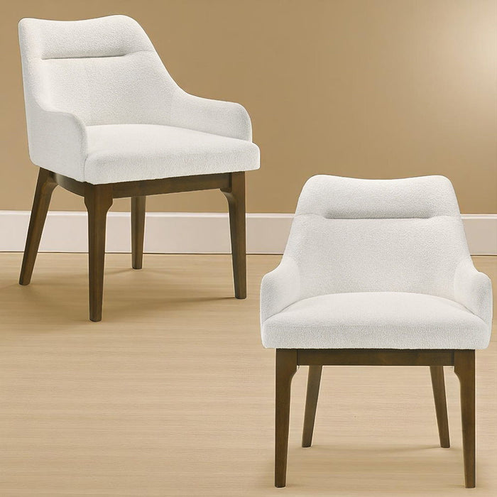 Kasha - Side Chair Set of 2) - Chenille / Vintage Oak