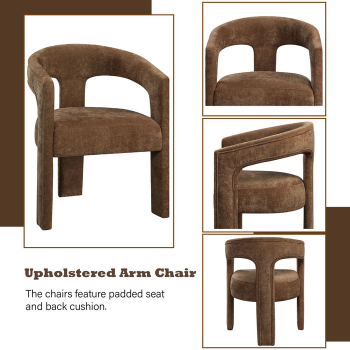 Leonardo - Arm Chair (Set of 2) - Brown Linen