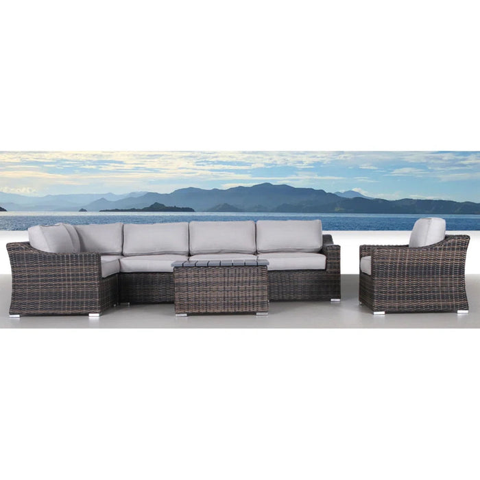 Stylish Sofa Seating Group With Cushions Perfect For Outdoor Gatherings