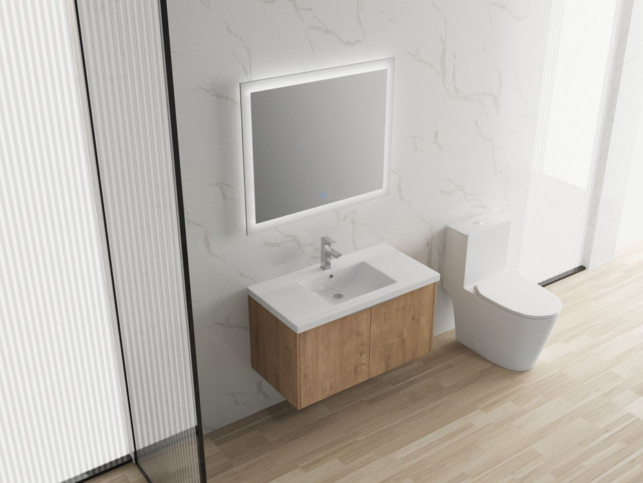 Modern Design 36" Float Mounting Bathroom Vanity With Sink Soft Close Door, 2 Doors - 00636 Imo, KD-Packing