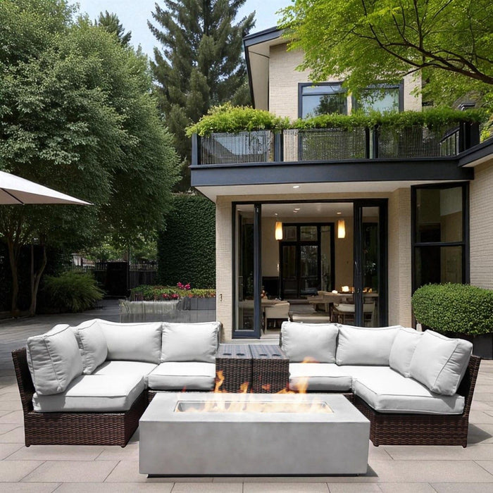 Outdoor Elegance Conversation Set With Fire Pit