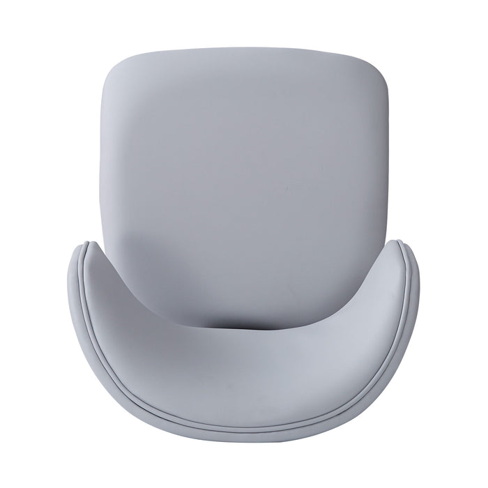 5 Pieces Modern Faux Leather And Metal Dining Set