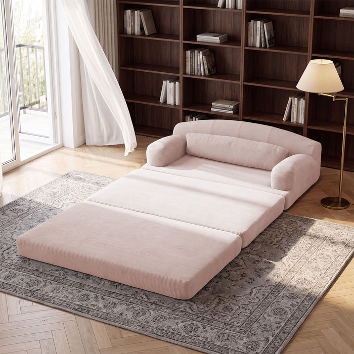 2 Seater Sofa Bed, Compact Foldable Floor Couch