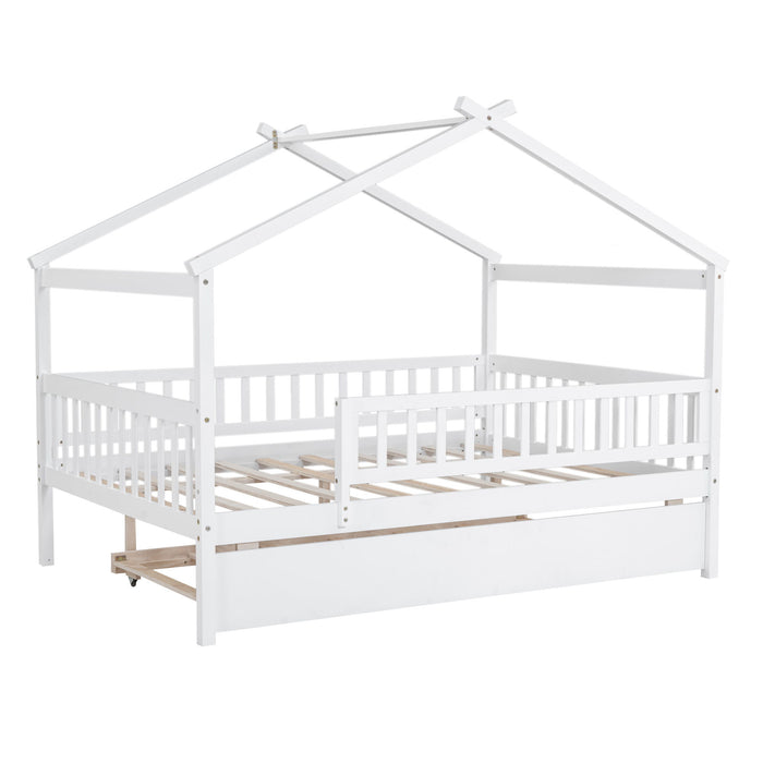 Creativity House Bed With Twin Size Trundle