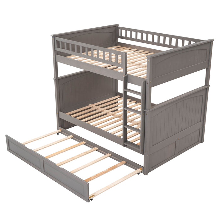 Bunk Bed With Twin Size Trundle, Guardrails
