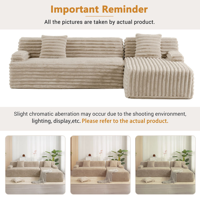 Cloud Sectional Sofa Upholstered Couch Free Combined Sofa