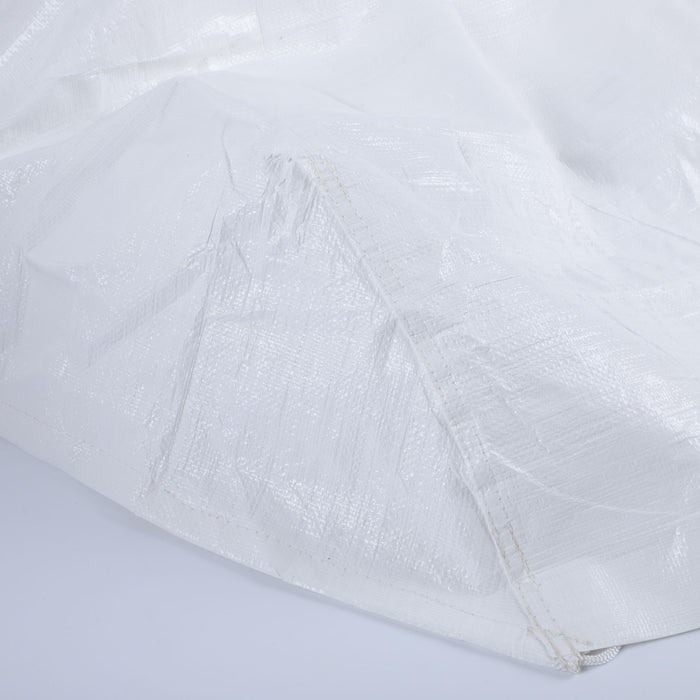 10 X 20 Ft Carport Canopy Cover Replacement Heavy Duty Waterproof Fabric With 36 Bungee Cords UV & Tear Resistant (Cover Only) - White