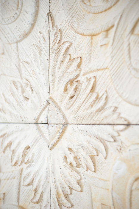Distressed Wooden Square Wall Panels (Set of 4) - White