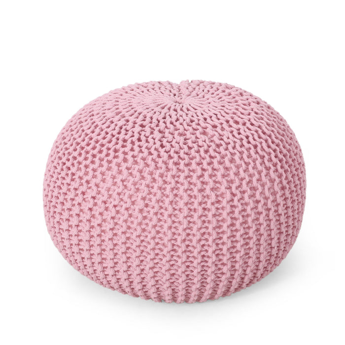 Belle - Modern Knitted Cotton Round Pouf