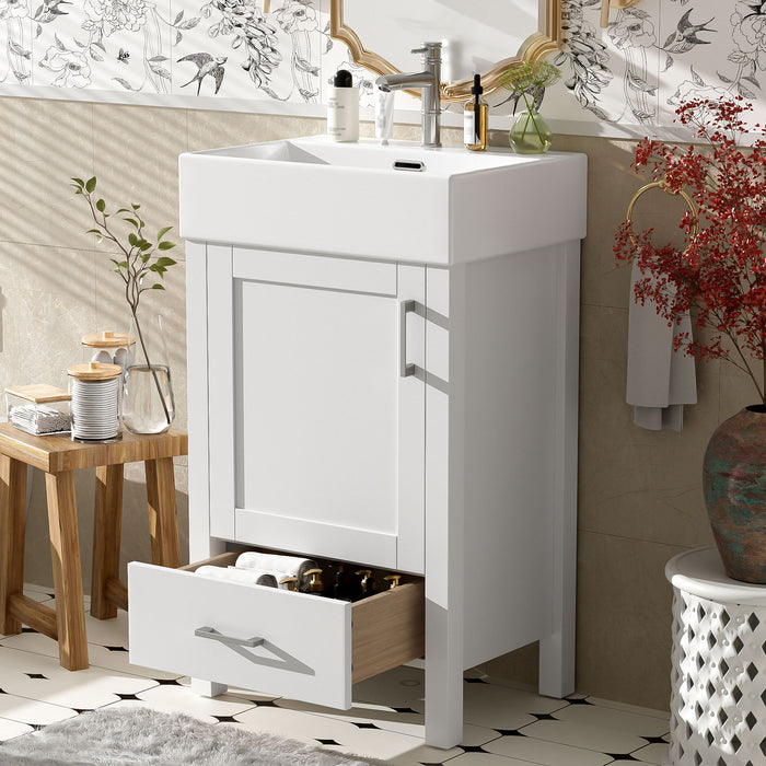 Bathroom Vanity With Sink, Frame And Drawer