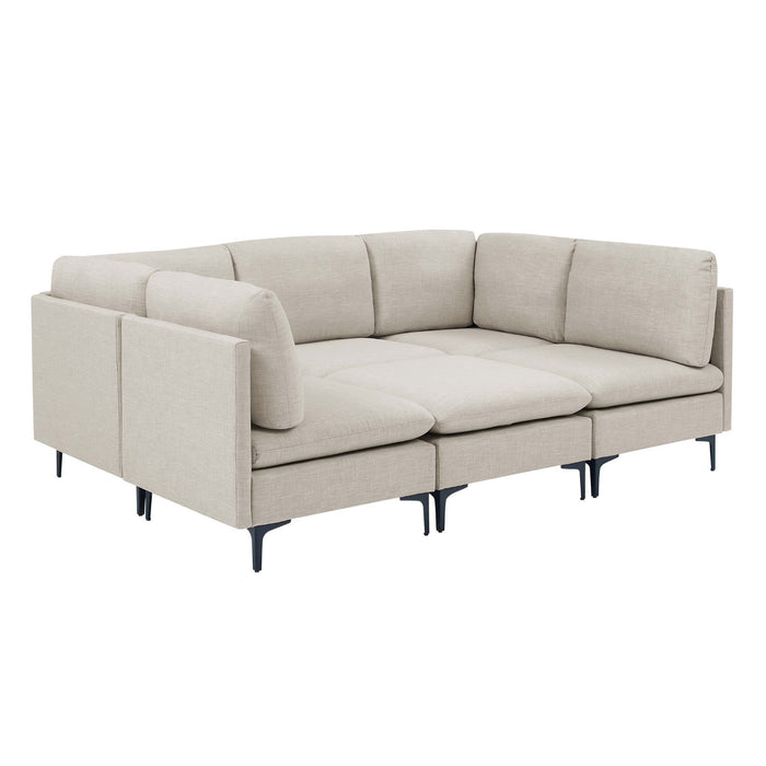 Upholstered Modular Sectional & Tall Legs