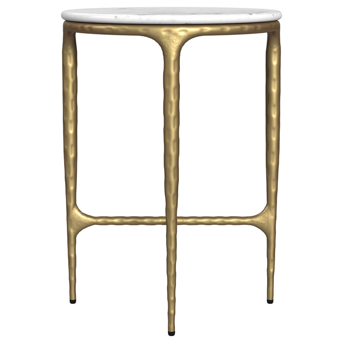 Prussia - Round Side Table - White Marble