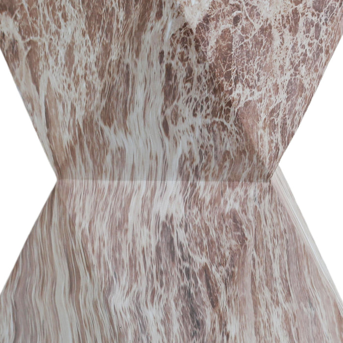 Round Outdoor Geometric End Table - Marble