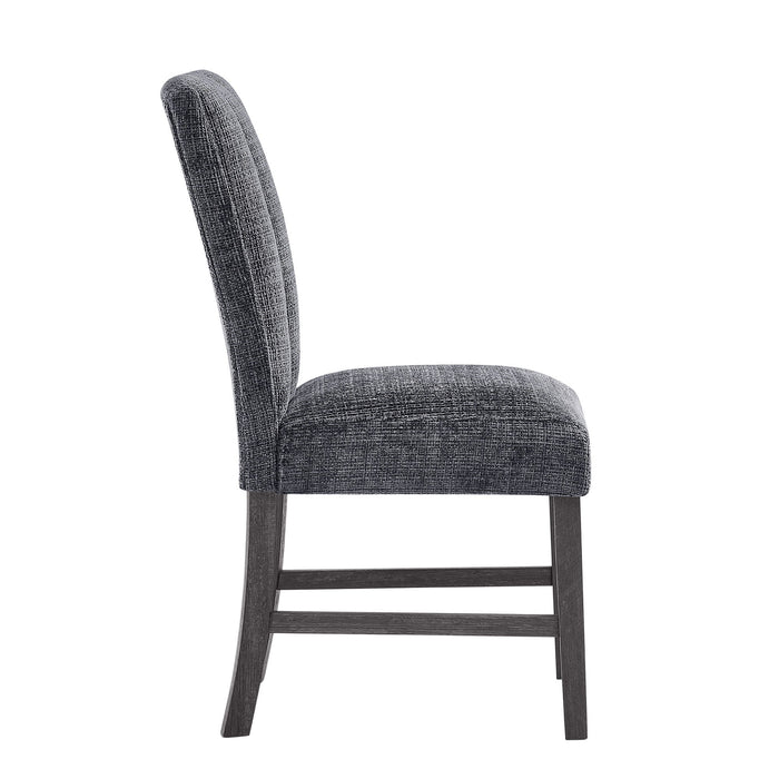 Dining Chair With Padded Seating And Back (Set of 2) - Dark Gray