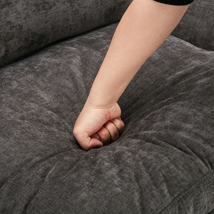 Cozy Upholstered Plush Cushion Armchair For Living Room