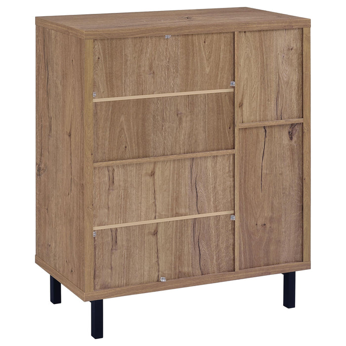 Teller 2-door Shoe Storage Cabinet Natural Oak