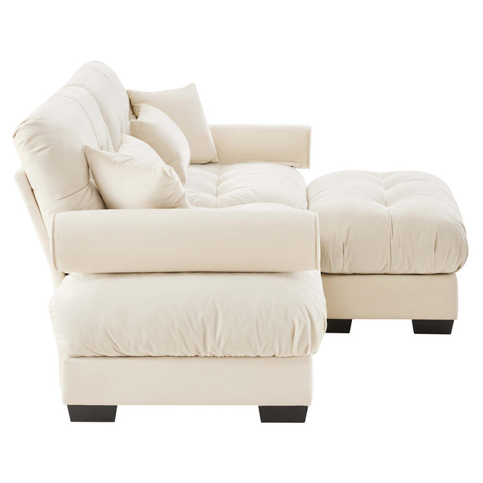 Super Comfort Oversized Modular Sectional Sofa With Movable Ottoman