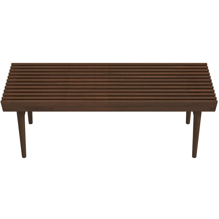 Mia - Mid-Century Modern Bench - Dark Brown