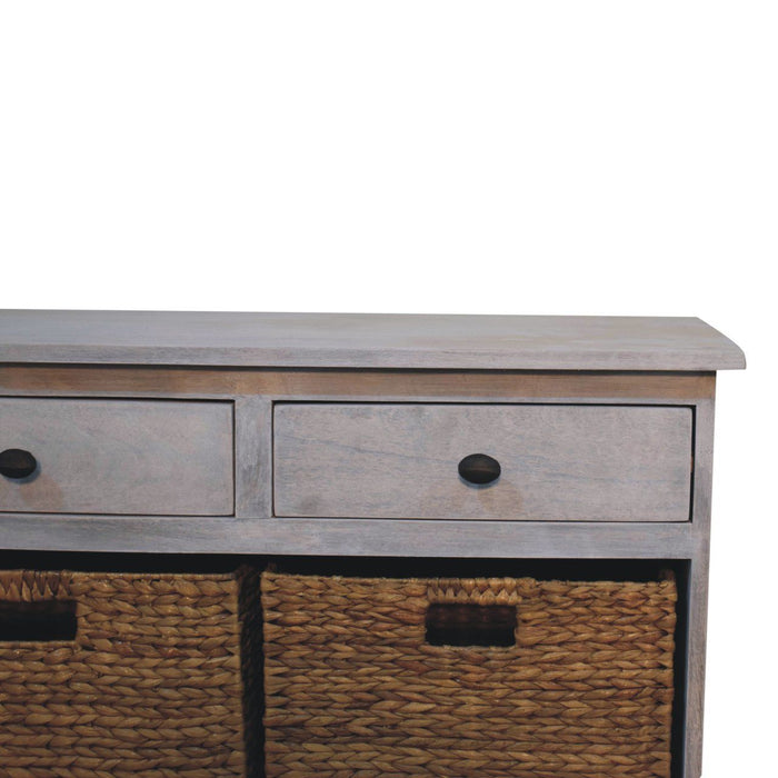 Acid - Basket Storage Cabinet - Gray Ash