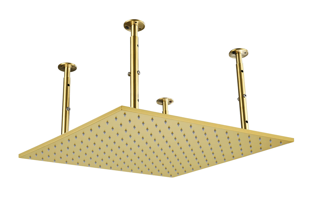 20"X20" Shower Head Stainless Steel Bathroom Showerhead Ceiling Mount (Without Led) - Brushed Gold