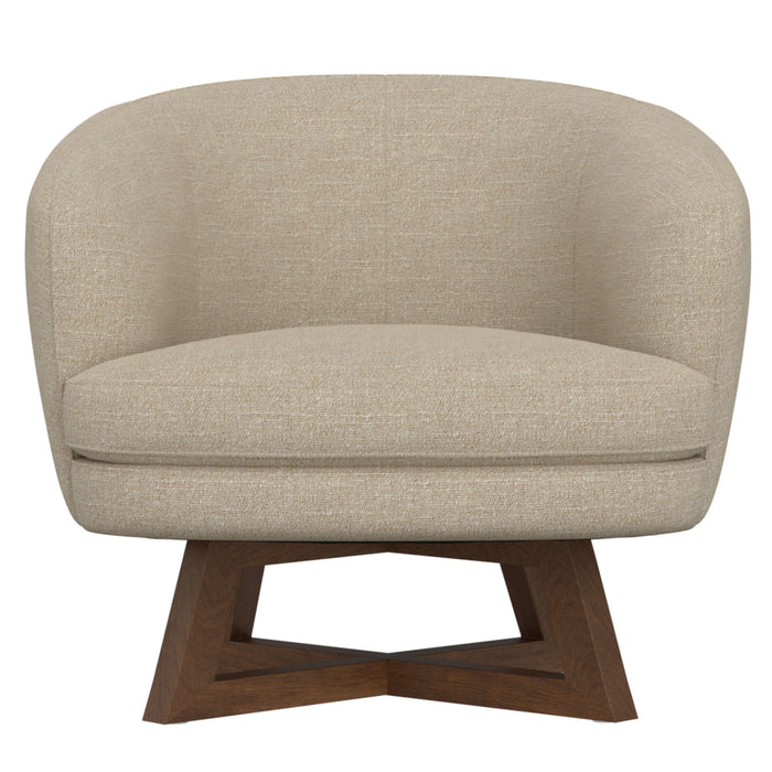 Swivel Accent Chair With Sculptural Base
